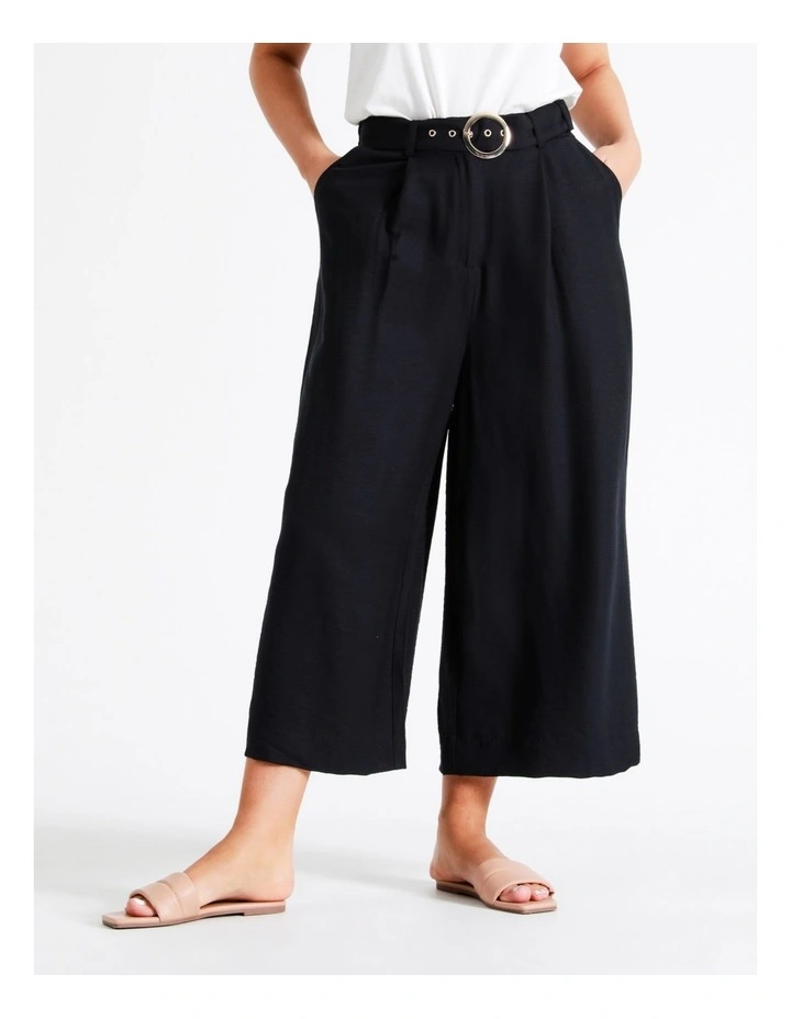 Wide Leg Culotte In Navy - Image 2