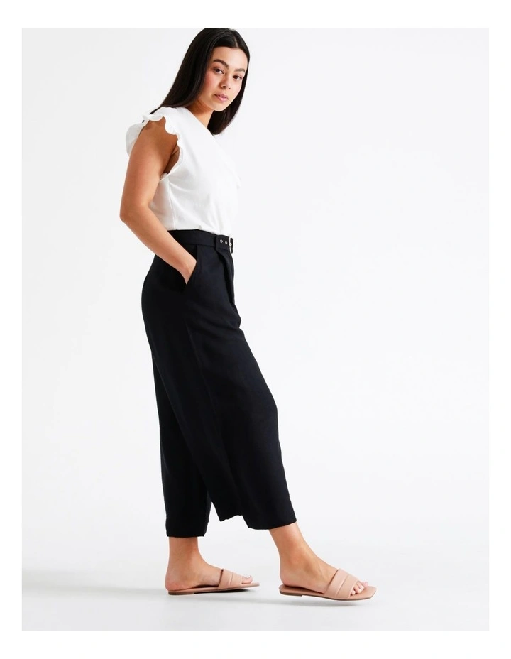 Wide Leg Culotte In Navy - Image 5