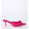 Angie Neosatin Heeled Shoes In Fuchsia