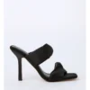 Mimi Sandal In Black Satin