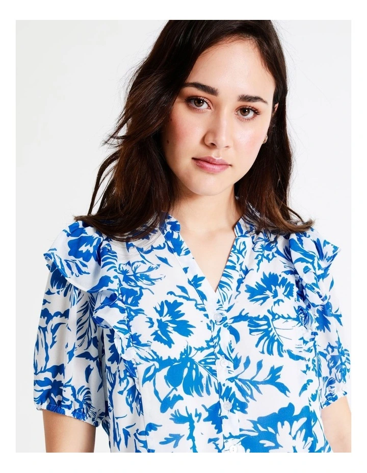 Petite Recycled Pintuck Blouse In Cobalt - Image 2