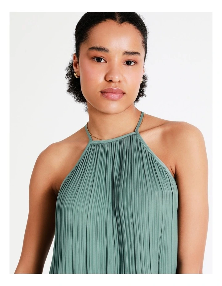 Recycled Crinkle Satin Top In Sage - Image 6