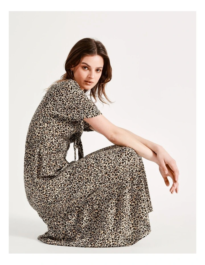 Tie Front Tiered Maxi Dress In Assorted - Image 4