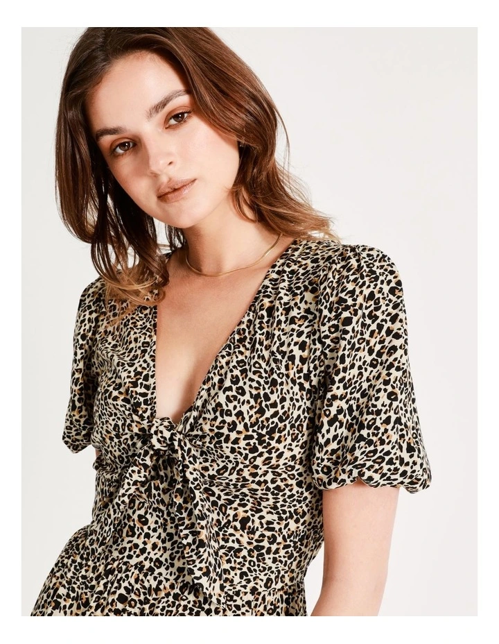 Tie Front Tiered Maxi Dress In Assorted - Image 5