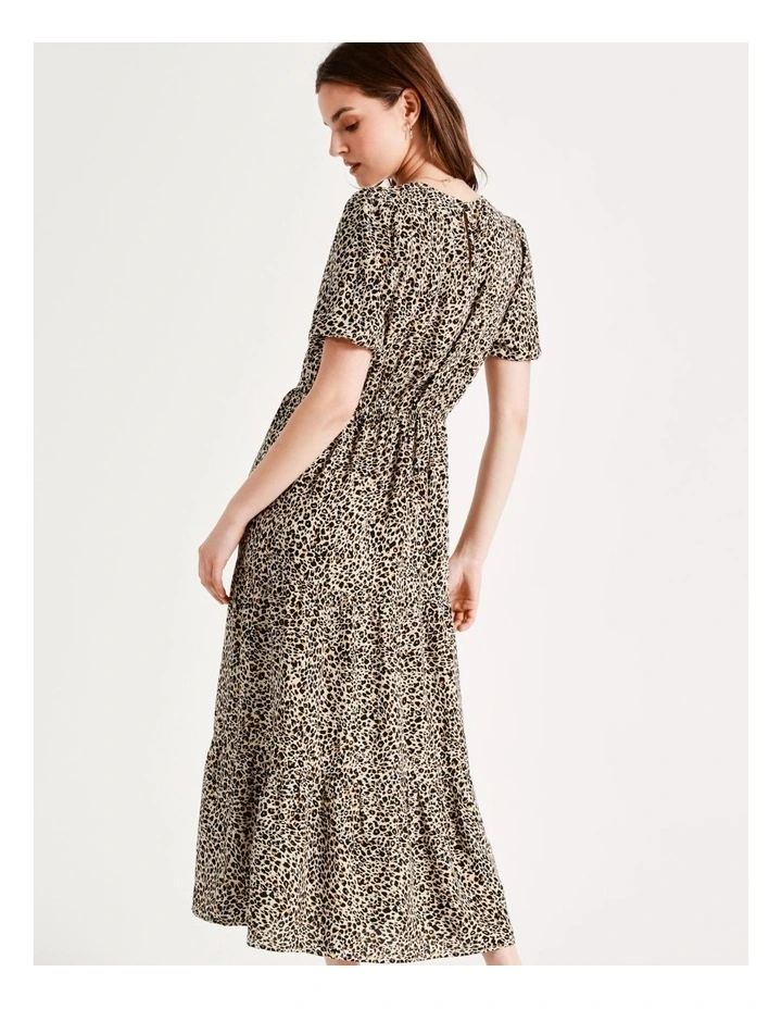 Tie Front Tiered Maxi Dress In Assorted - Image 7