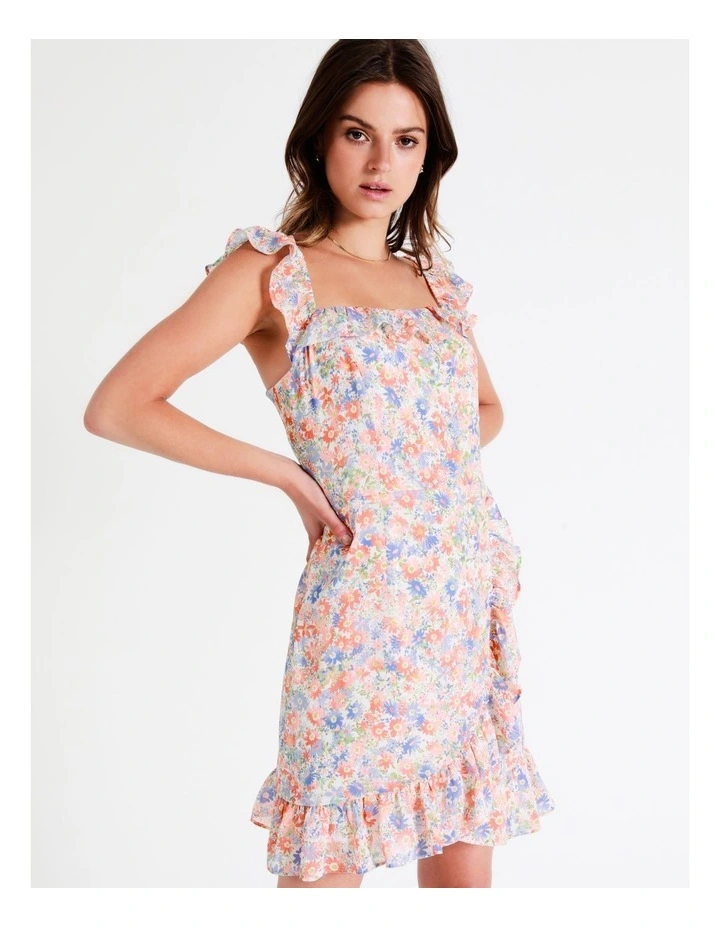 Recycled Frilly Mini Wrap Dress In Assorted - Image 3