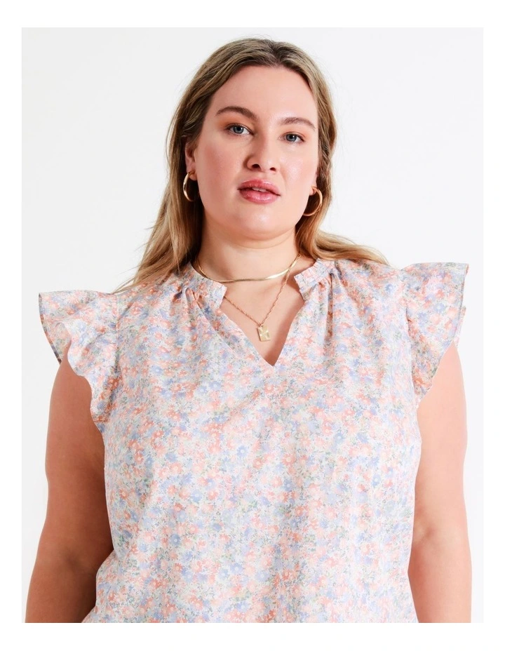 Organic Cotton Ruffle Neck Tank In Assorted - Image 2