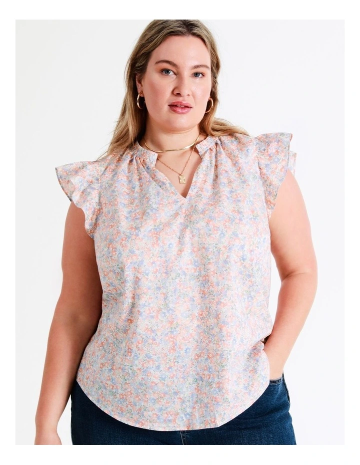 Organic Cotton Ruffle Neck Tank In Assorted - Image 4