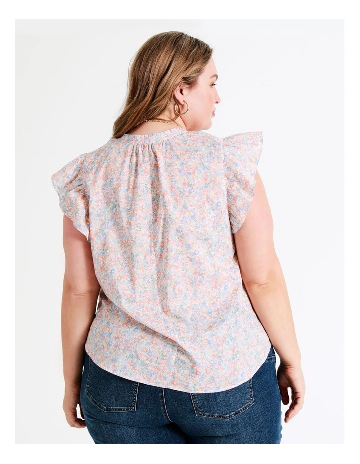 Organic Cotton Ruffle Neck Tank In Assorted - Image 5