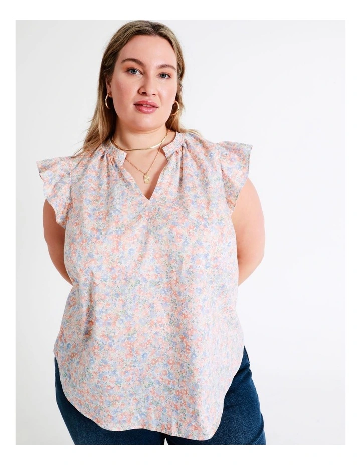 Organic Cotton Ruffle Neck Tank In Assorted - Image 6