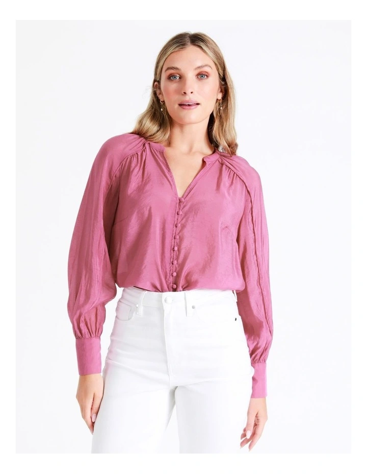 Raglan Sleeve Blouse In Pink - Image 6