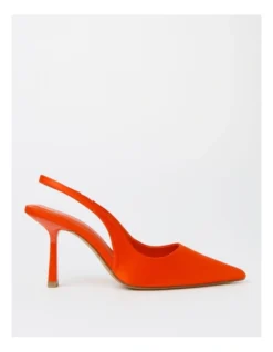 Bliss Neosatin Heeled Shoes In Orange