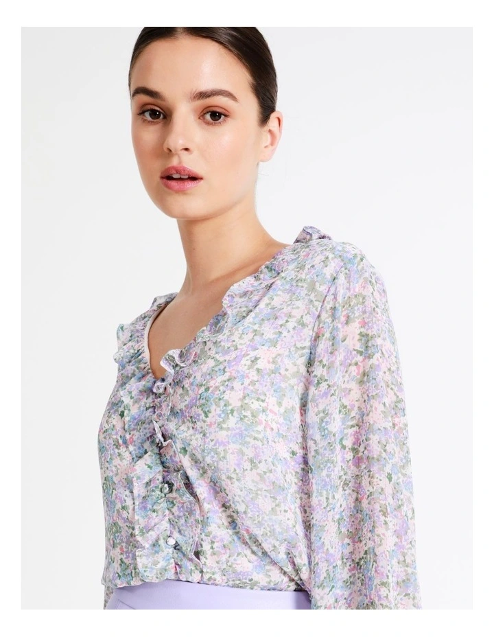 Recycled Blend Frill Detail Blouse In Assorted - Image 7