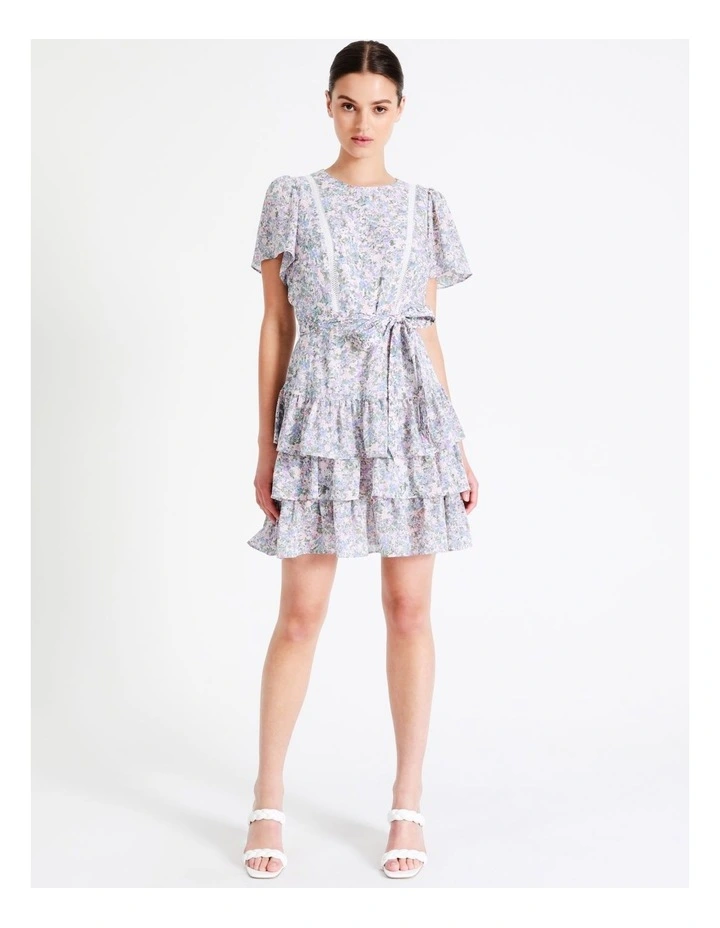 Recycled Blend Ladder Trim Mini Dress In Assorted