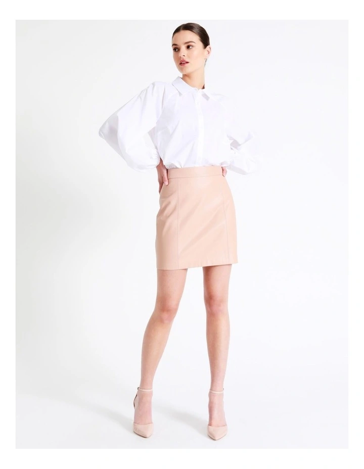 Organic Cotton Volume Sleeve Shirt In White - Image 6