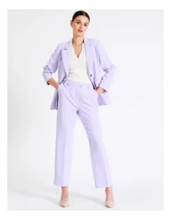 Recycled Blend Straight Leg Suit Pant In Lavender