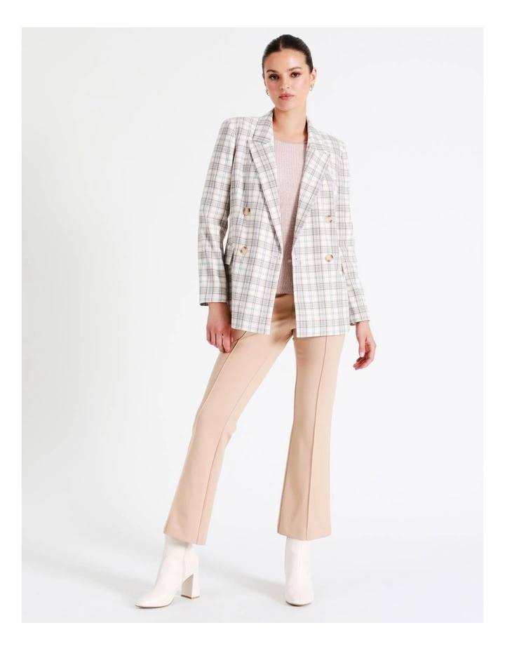 Ponte Kick Flare Pant In Beige