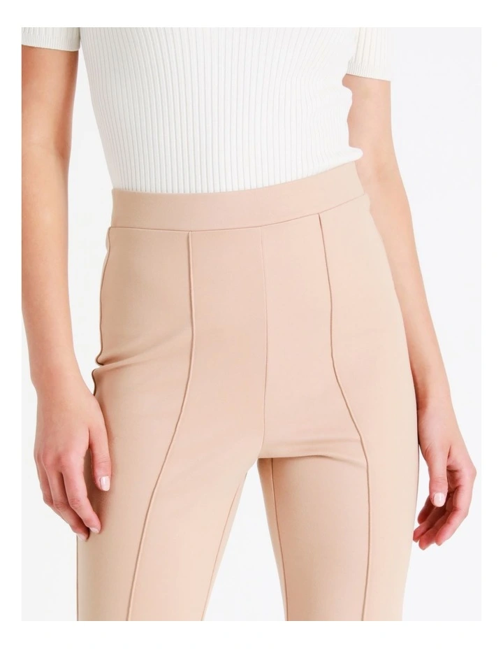 Ponte Kick Flare Pant In Beige - Image 7