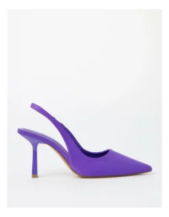 Bliss Heeled Shoes In Purple Neosatin