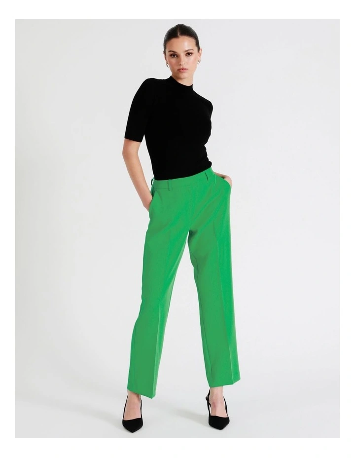 Recycled Blend Straight Leg Suit Pant In Green - Image 2