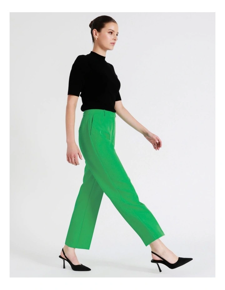 Recycled Blend Straight Leg Suit Pant In Green - Image 6