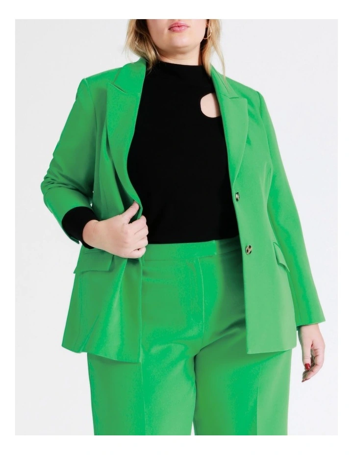 Recycled Blend Straight Leg Suit Pant In Green - Image 4