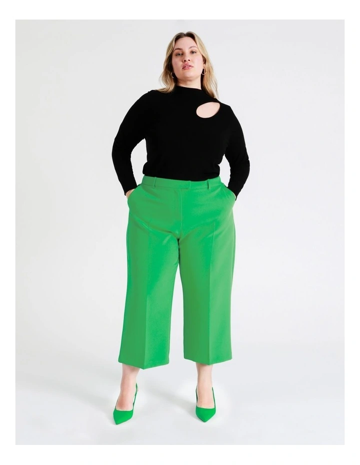 Recycled Blend Straight Leg Suit Pant In Green - Image 5