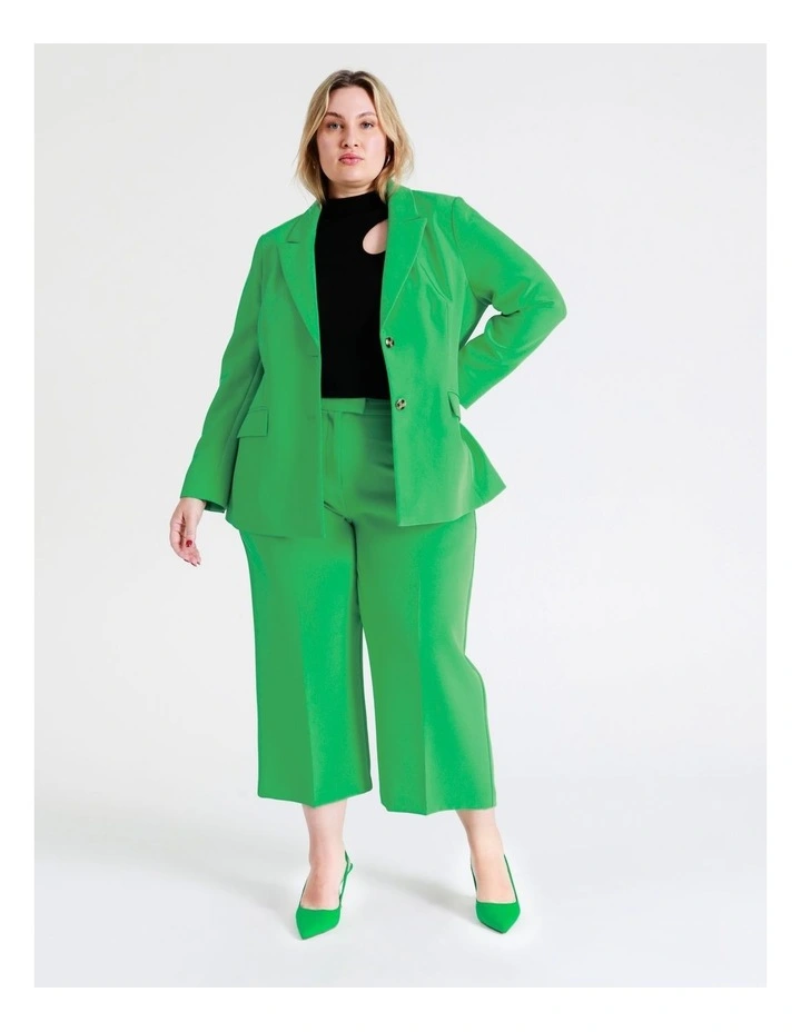 Recycled Blend Straight Leg Suit Pant In Green - Image 7