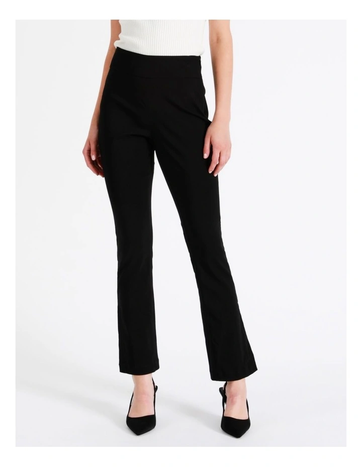 Slim Fit Split Hem Pant In Black - Image 4
