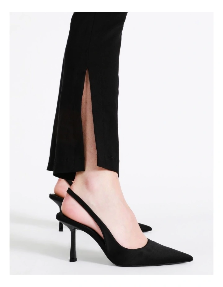 Slim Fit Split Hem Pant In Black - Image 5