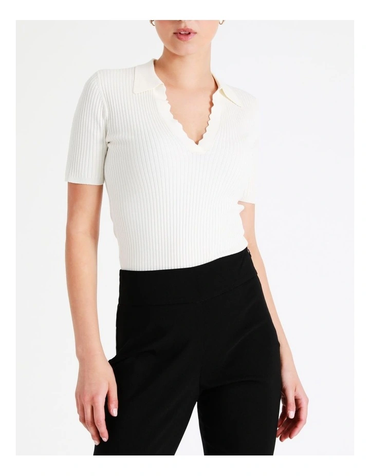 Slim Fit Split Hem Pant In Black - Image 7