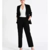 Recycled Blend Straight Leg Suit Pant In Black