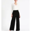 High Waisted Wide Leg Pants In Black