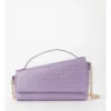 Shelby Croc Shoulder Bag In Lilac