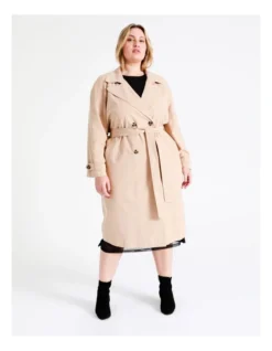 Soft Trench Coat In Beige