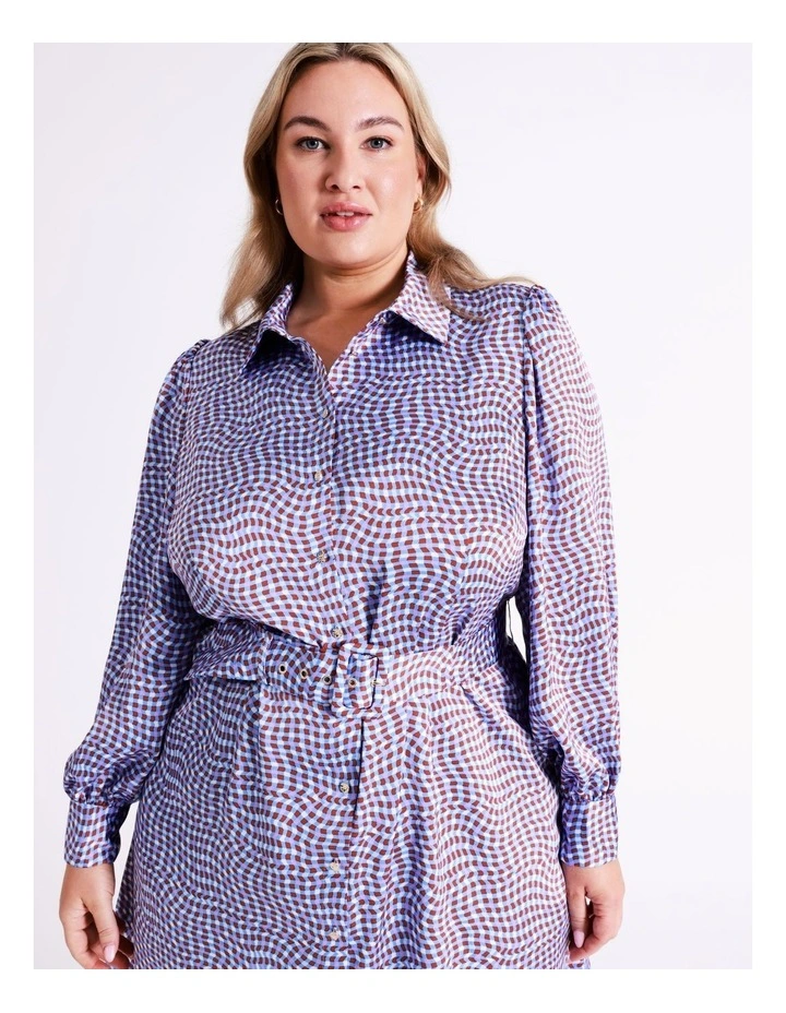 Recycled Satin Mini Shirt Dress In Assorted