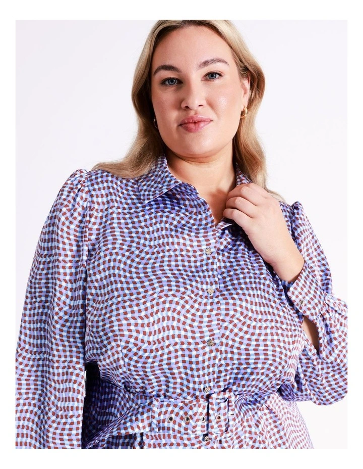 Recycled Satin Mini Shirt Dress In Assorted - Image 3